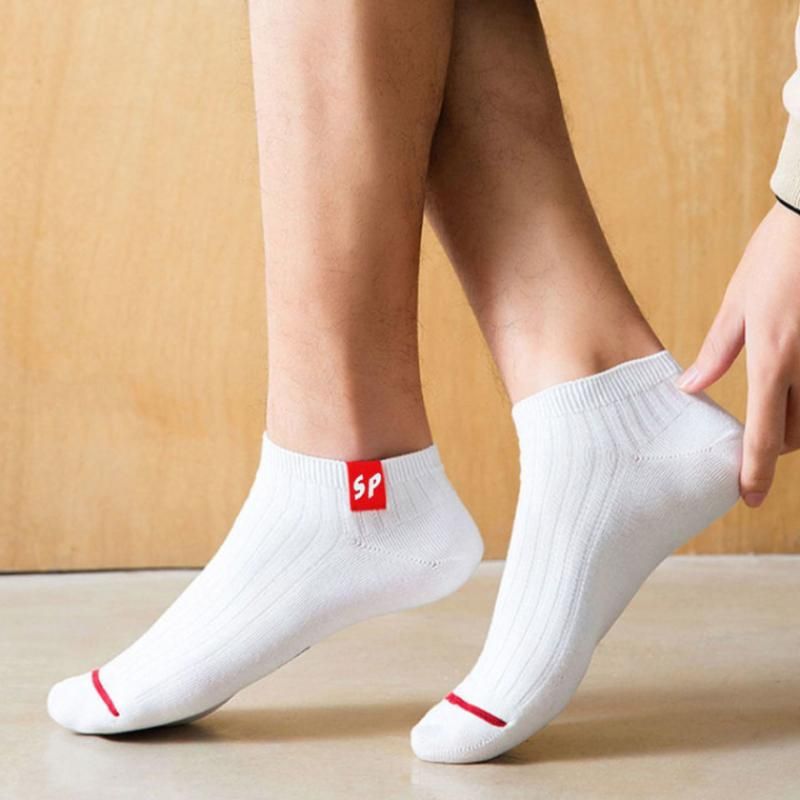 5 Pairs Set Men Socks Spring And Summer Short Low Tube Sport Short Casual Boat Socks Breathable Ankle Polyester Comfortable
