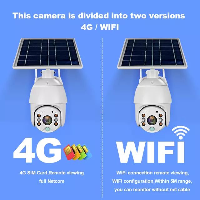 Wireless CCTV Security Camera Wifi HD 1080 Outdoor 4G SIM