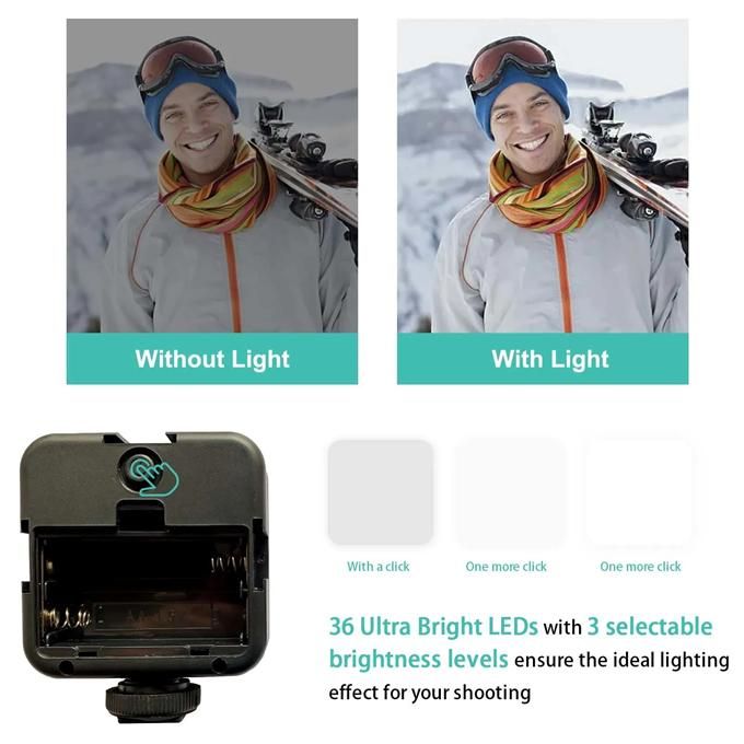 Portable Photography Lighting Smartphone Video Kit Microphone LED Selfie Tripod Recording Handle Stand