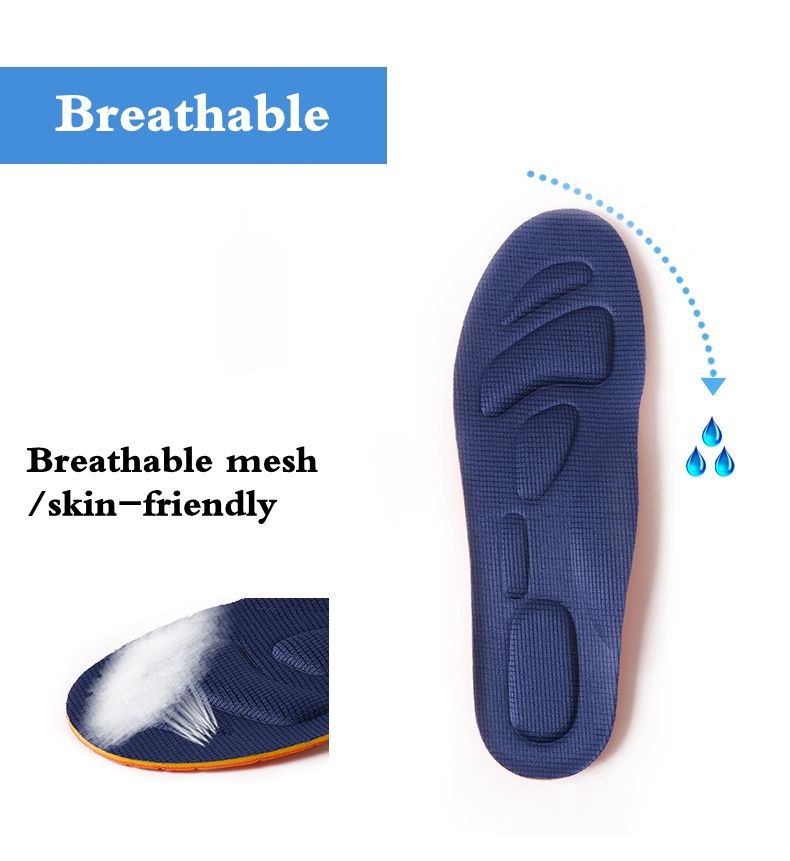 Sports Insoles For Running Arch Support Shoes Insoles Flat Feet Pad Stretch Running Breathable Insole With Flat Base Orthopaedic