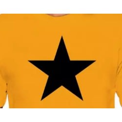 Star Print T-Shirts - Yellow