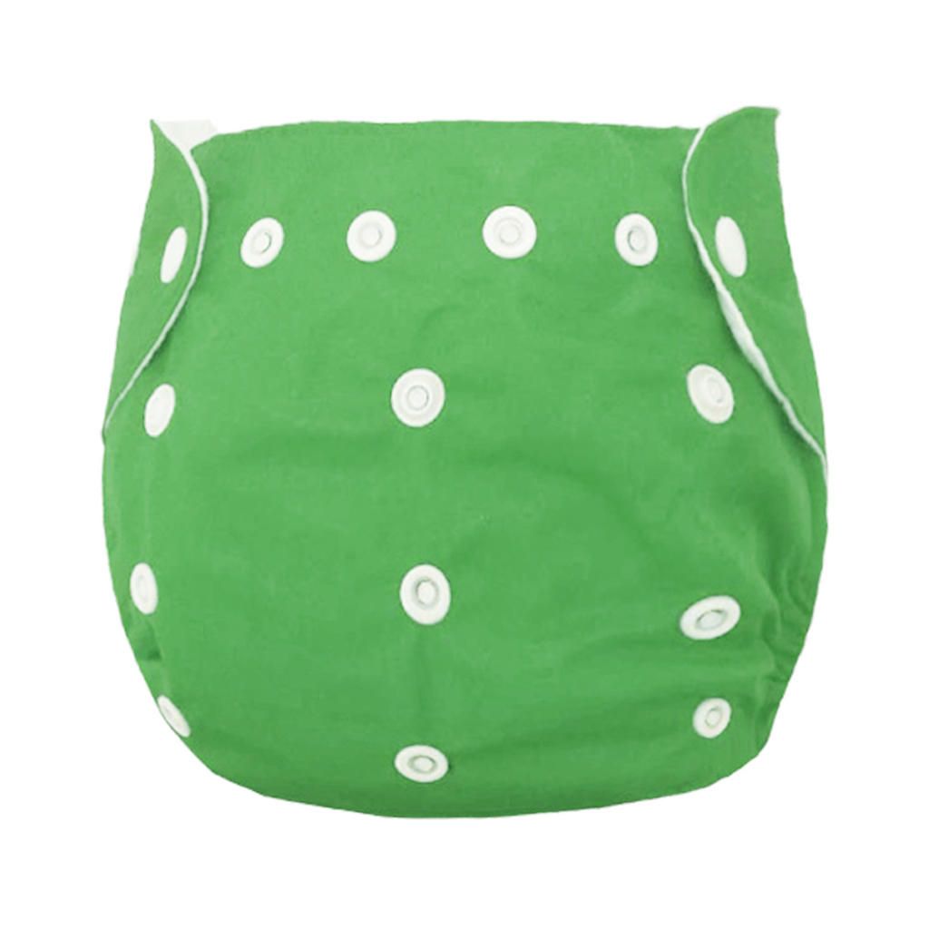 Reusable Baby Infant Kids Cloth Nappy Washable Diapers Soft Green