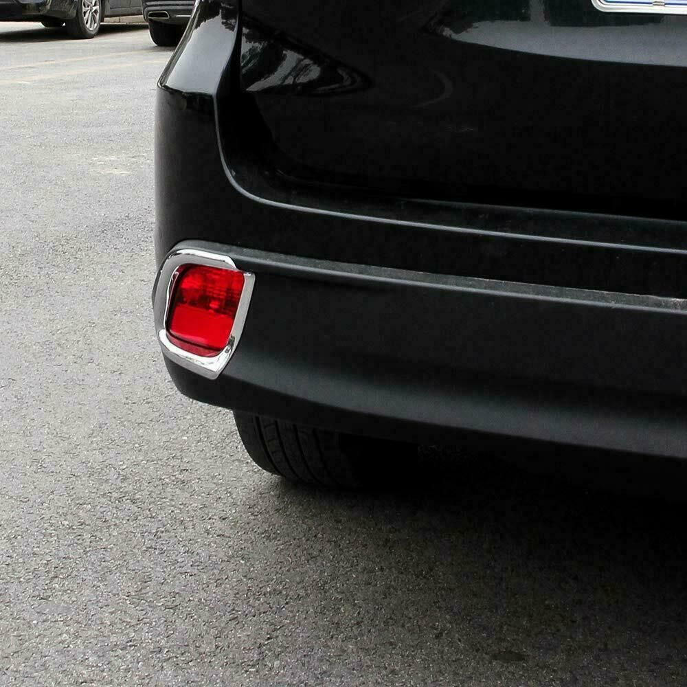 2X Chrome Bumper Rear Fog Light Lamp Cover Trim for Toyota Highlander 2014-2019