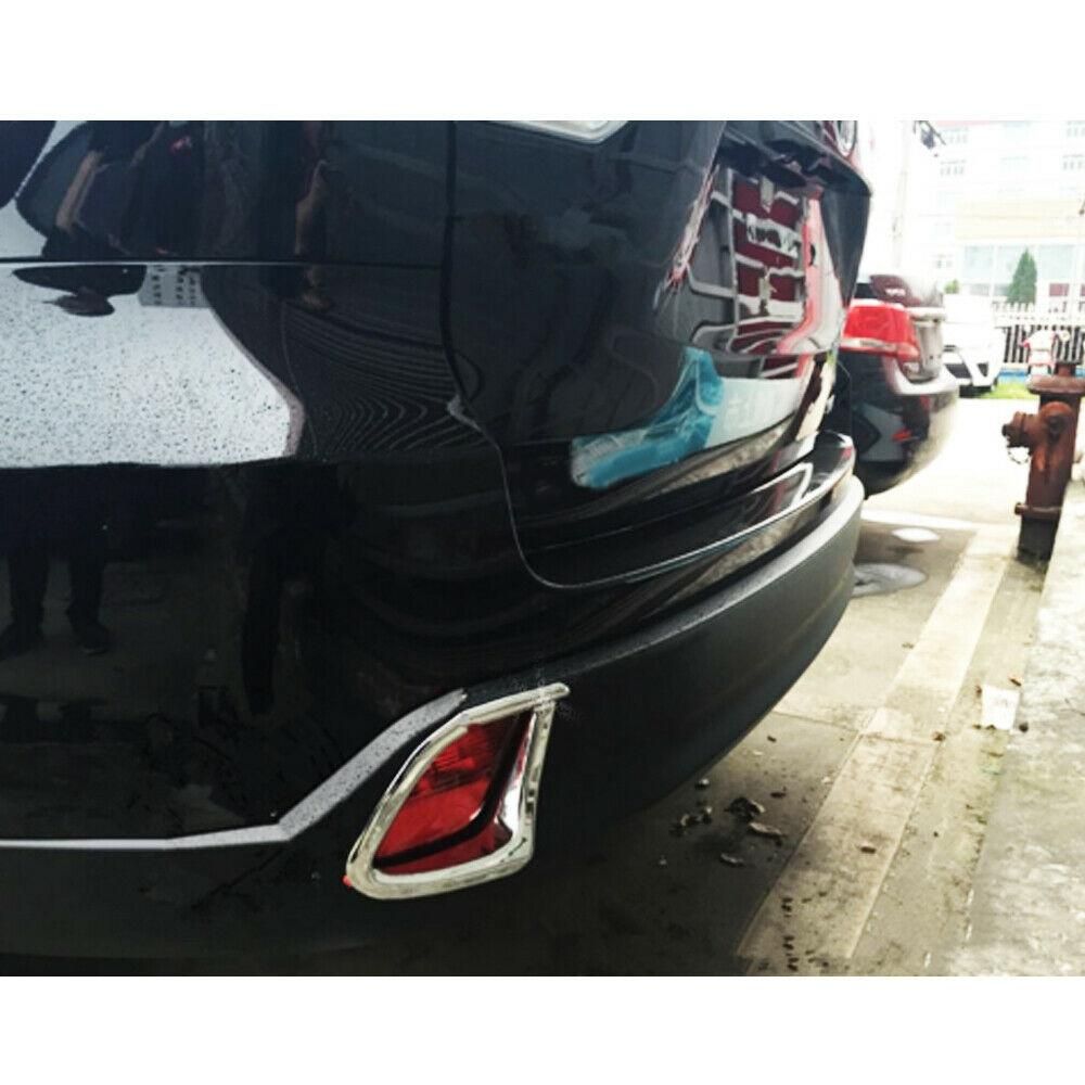 2X Chrome Bumper Rear Fog Light Lamp Cover Trim for Toyota Highlander 2014-2019