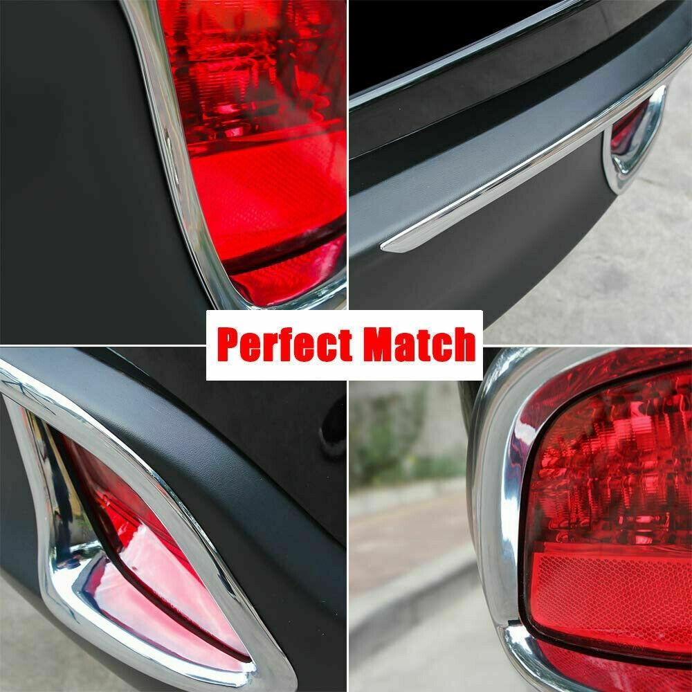 2X Chrome Bumper Rear Fog Light Lamp Cover Trim for Toyota Highlander 2014-2019