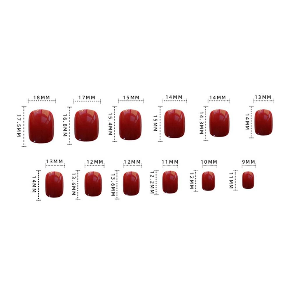 False Nail Cute Heart & Bow Short Stick On Nails Full Cover