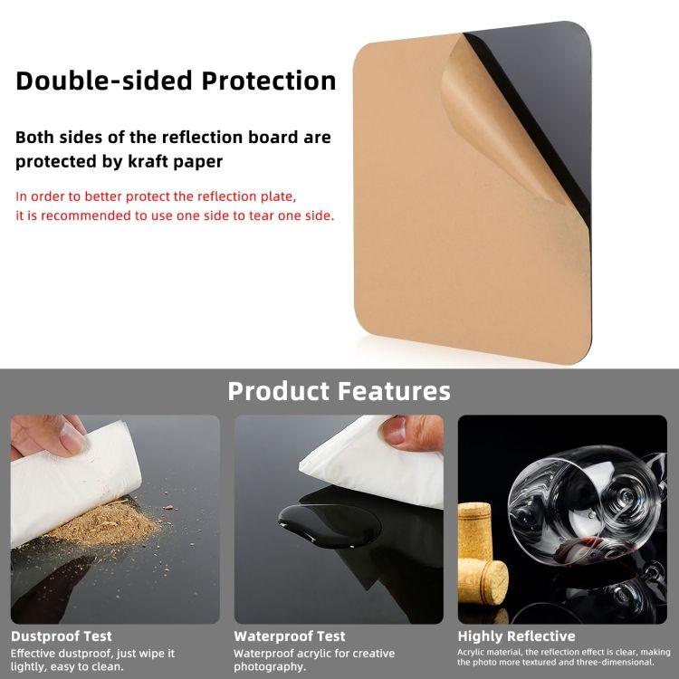 30cm Photography Acrylic Reflective Display Table Backgroun