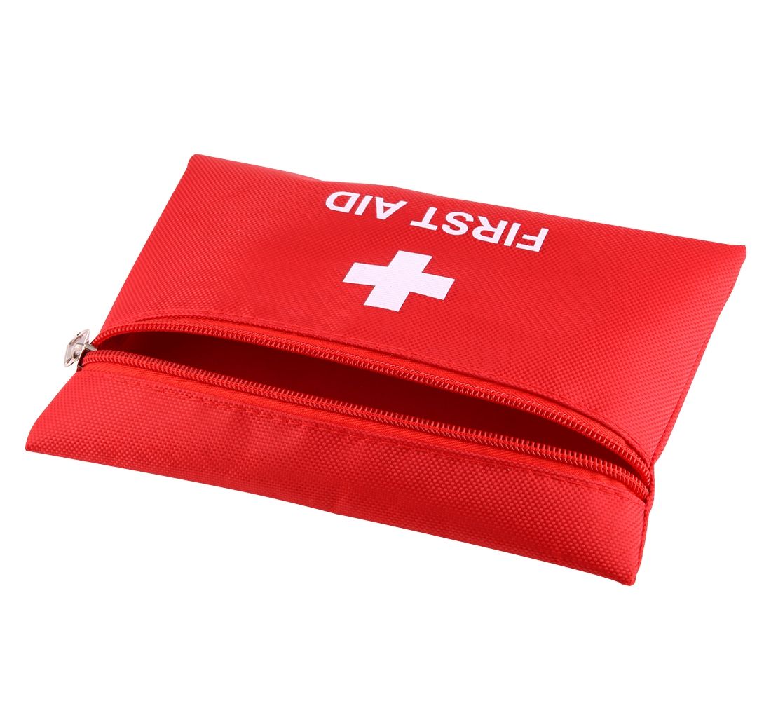 2 PCS Portable First Aid Kit With Bag, Includes Sanitizing Pads, Gauzes, Scissors,Band-aids And Tweezers