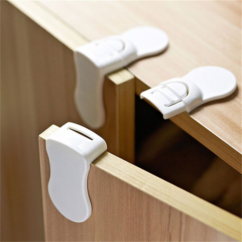 Safety Locks Cabinet Door Drawers Refrigerator Locks Children Safety Protection Plastic Security