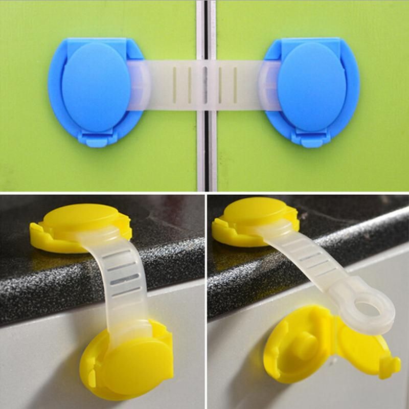 Safety Locks Cabinet Door Drawers Refrigerator Locks Children Safety Protection Plastic Security