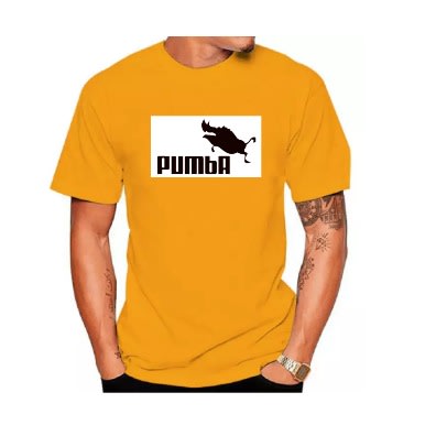 Pumba Print T-Shirts - Yellow