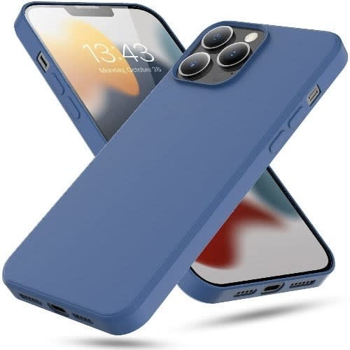 Silicone Back Case For Iphone 13 Pro Max Blue