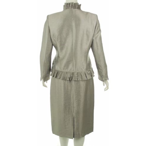 Women's Ruffled Metallic Skirt Suit