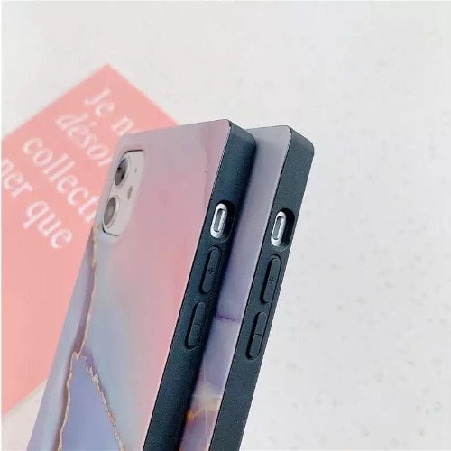 Pink Marble Square Iphone Case For Iphone 11 Pro Max