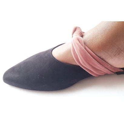 Suede Mules With Ankle Straps