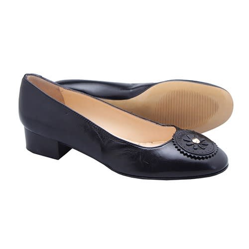 Black Leather Work Shoe