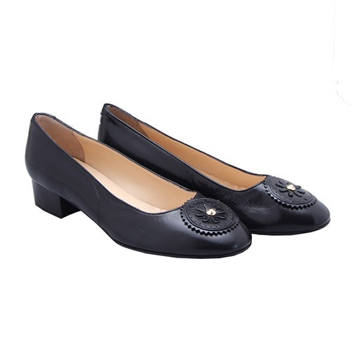 Black Leather Work Shoe