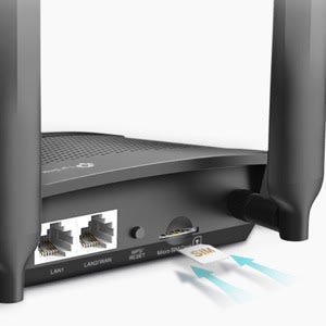 Mr100 4g Lte 300mbps Sim Router - Black