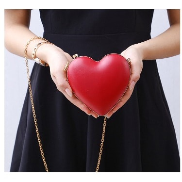 Red-heart Clutch Purse