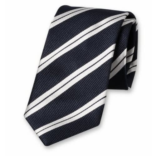 Men's Formal Shirt With Matching Tie - Blue & Striped Black