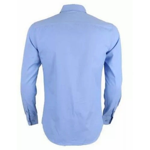 Men's Formal Shirt With Matching Tie - Blue & Striped Black