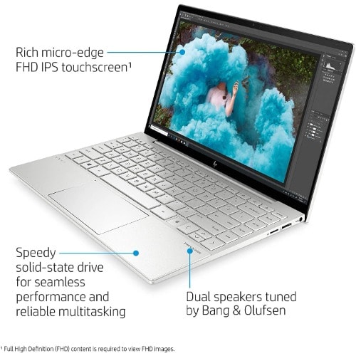Envy 13 -11th Gen -Intel Core I5 - 16GB RAM - 512SSD -Intel Iris Xe -Touch/backlit -Win 11 -Silver