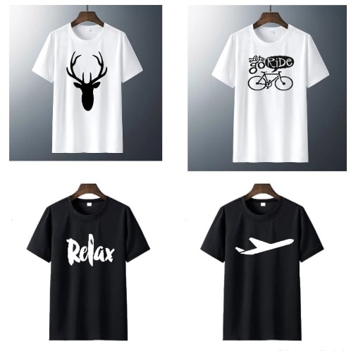 Print T-shirts- 4 Pieces - Multicolour