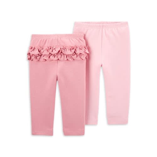 Girl's Pink Pants - Pack Of 2