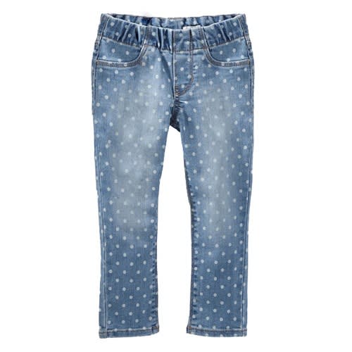 Girls Dotted Jeans- Blue