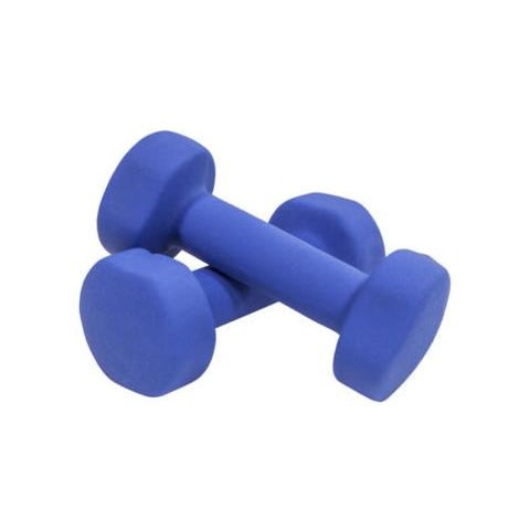 Pair Of 2kg Rubber Dumbbell