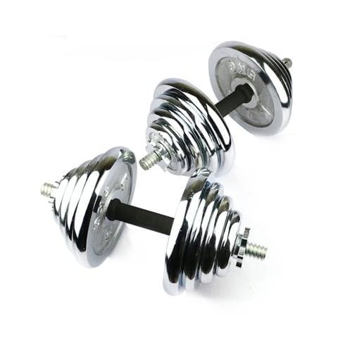 Adjustable Chrome Iron Dumbbell -Pair Of 10kg