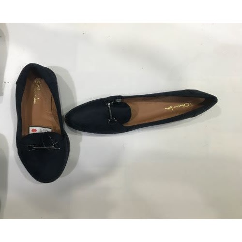 Navy Blue Loafers With Black Sole With Silver Tassel