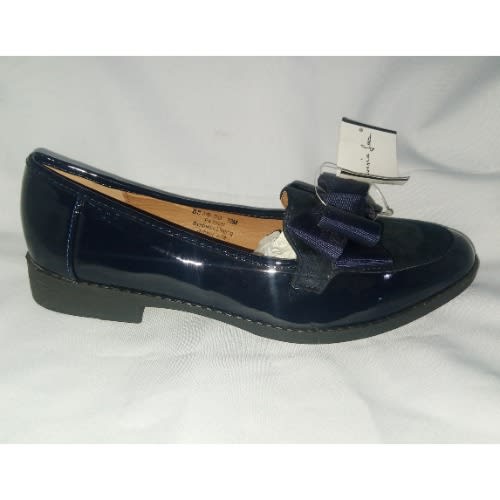 Patent Leather Trendy Loafers - Blue