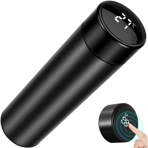 Smart Stainless Steel Travel Mug - Black