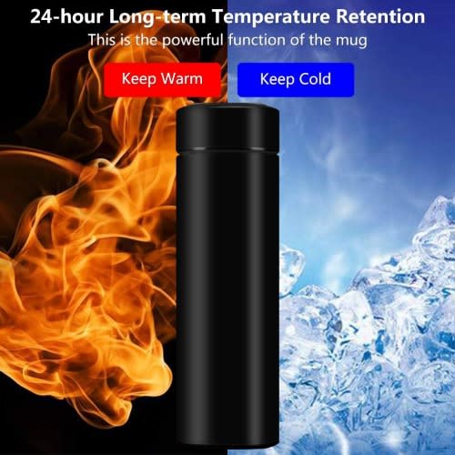 Smart Stainless Steel Travel Mug - Black