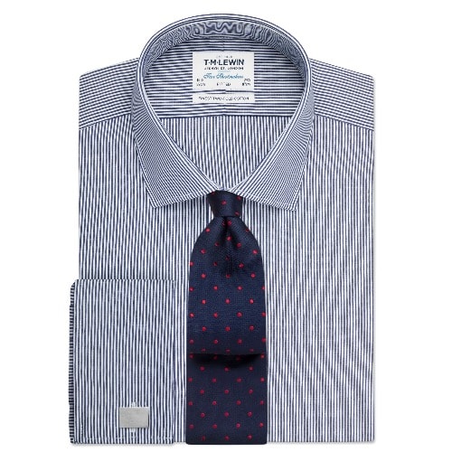 Fitted Bengal Stripe Double Cuff Shirt