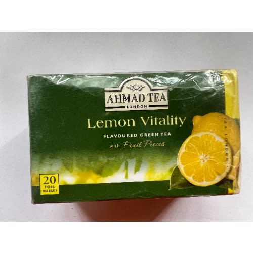 Ahmad Tea Lemon Vitality Green Tea -20 Foil Teabags