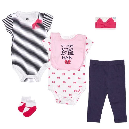 Baby Girls 6-piece So Many Bows Set