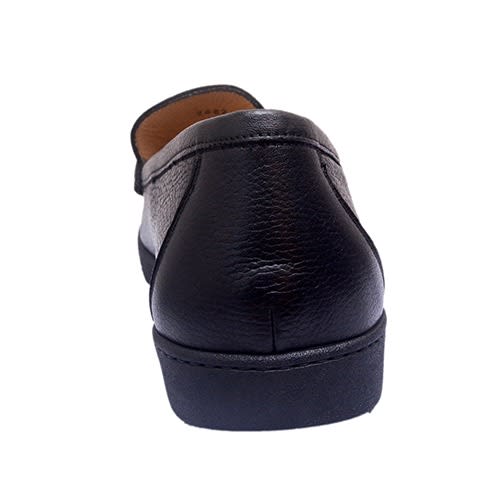 Cross Leather Buffalo Skin Shoe - Black
