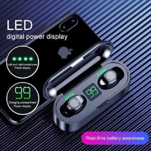 Air F9 Max Bluetooth Earbuds With Powerbank