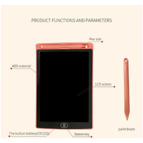 LCD Kid's Writing & Learning Tablet - Digital Drawing Board -8.5" - Pink