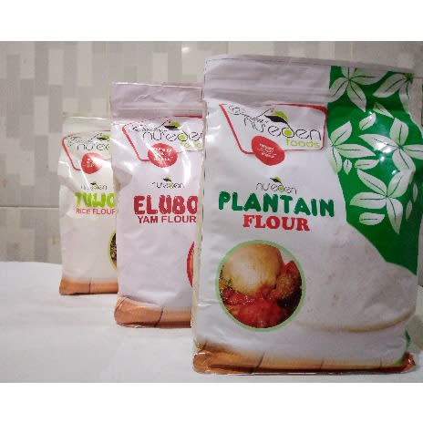 Swallow Combo 6kg Plantain Flour + 2kg Yam Flour + 2kg Rice Flour