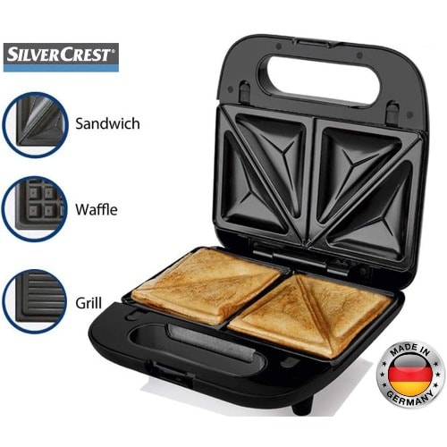 3-in-1 Multiplate Sandwich Maker, Grill And Waffle Make - 750w
