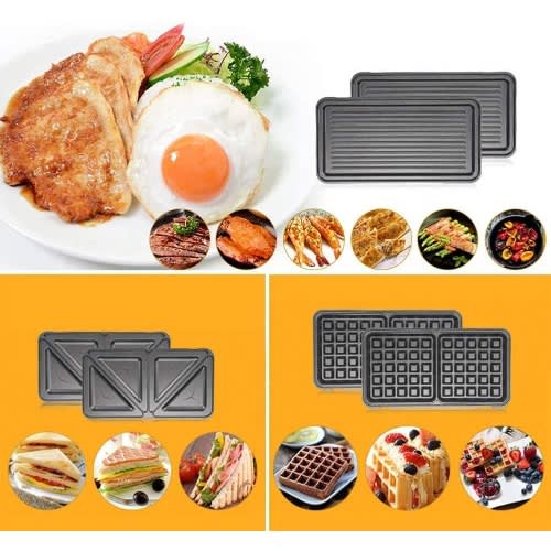 3-in-1 Multiplate Sandwich Maker, Grill And Waffle Make - 750w