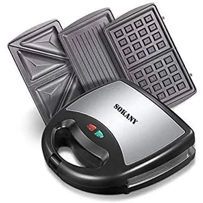 3 In 1 Sandwich Waffle & Grill Maker - 750W