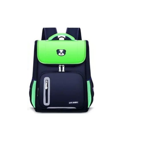 Kid's Waterproof School Bag With Reflector - Green