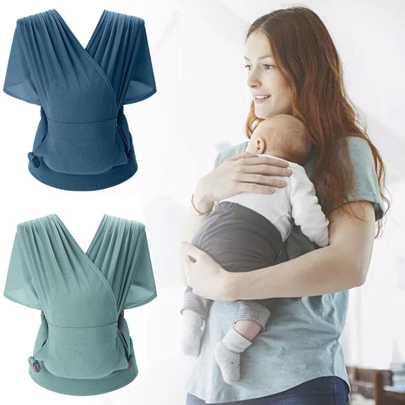 Hands-Free Baby Wrap Carrier Slings Multi-functional Lightweight Breathable All In 1 Baby Carrier Sling Wrap Babies Accessories Blue