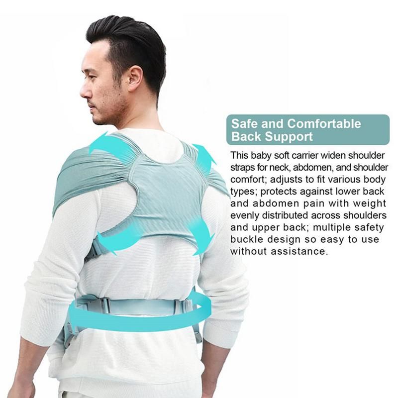 Hands-Free Baby Wrap Carrier Slings Multi-functional Lightweight Breathable All In 1 Baby Carrier Sling Wrap Babies Accessories Blue