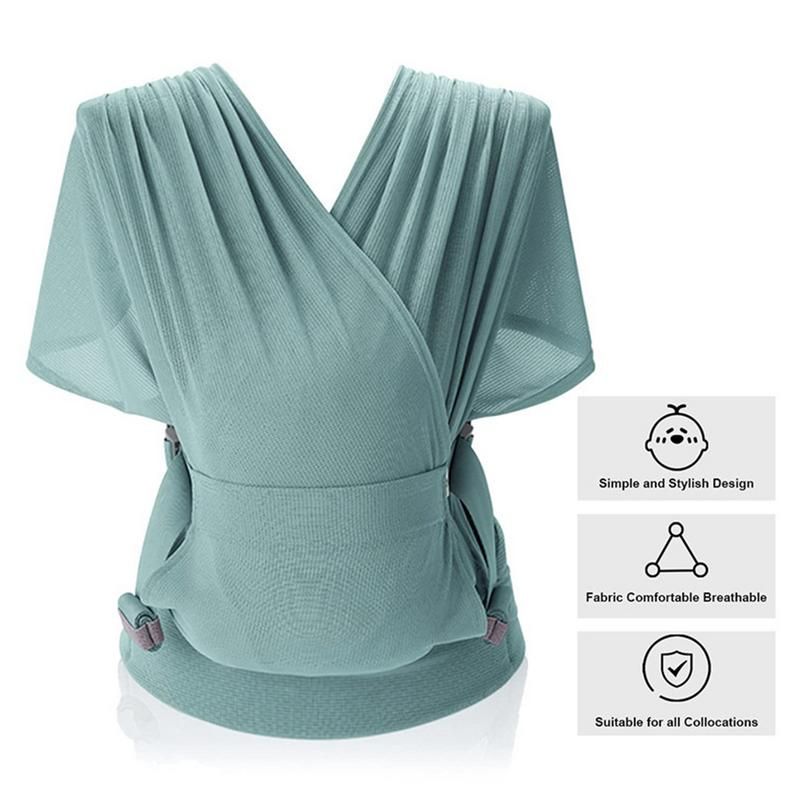 Hands-Free Baby Wrap Carrier Slings Multi-functional Lightweight Breathable All In 1 Baby Carrier Sling Wrap Babies Accessories Blue