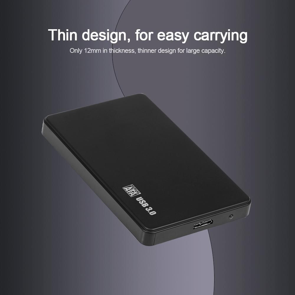 2.5inch USB 3.0 Mobile HDD External Hard Drive Disk Portable HD High Speed Transfer Plug & Play (2TB)